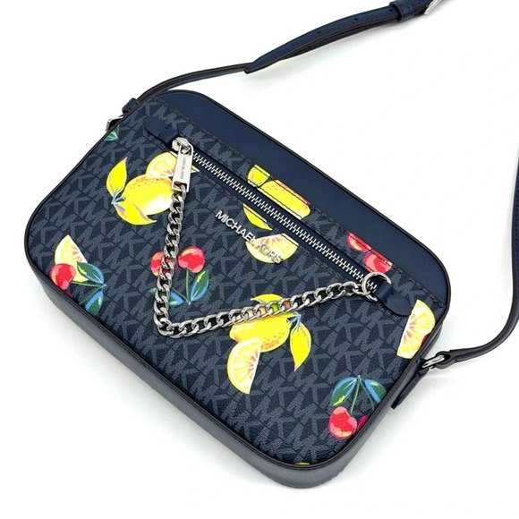 Michael Kors Large EW Zip Chain Xbody Crossbody Bag Admiral Navy - Picture 6 of 11